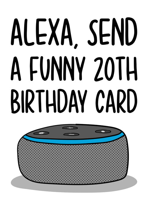 Funny 20th Birthday Card Personalisation