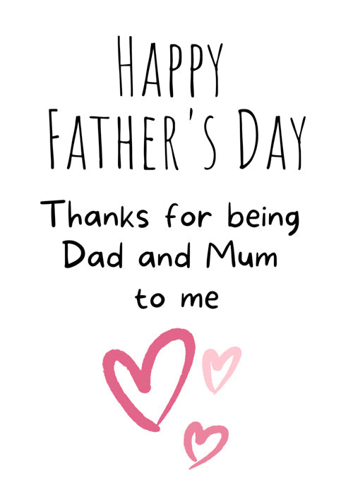 Thank You Dad Fathers Day Card Personalisation