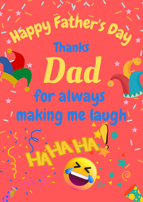 Thank You Dad Fathers Day Card Personalisation