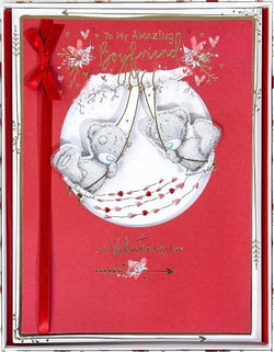 Boyfriend Valentines Day Card - My Amazing Boyfriend / Two Bears on a Swing