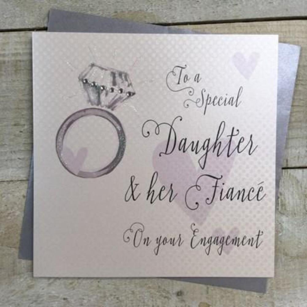 Engagement Card - Daughter & Her Fiance / An Engagement Ring With A Big Diamond