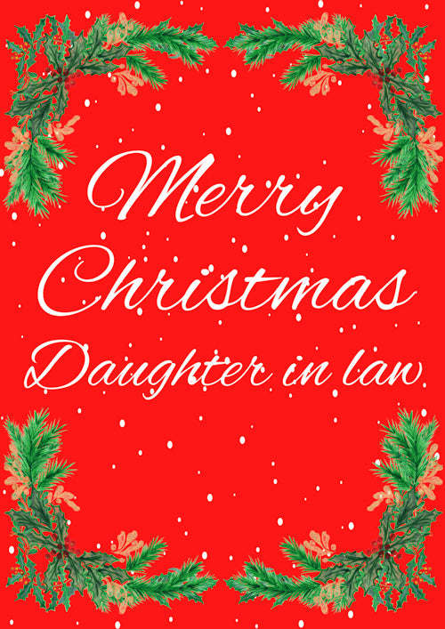 Daughter In Law Christmas Card Personalisation
