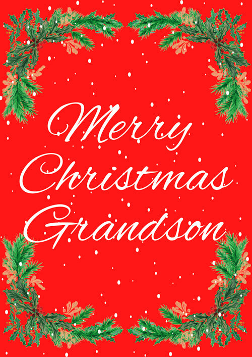 Grandson Christmas Card Personalisation