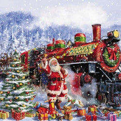 Humour Christmas Card - Santa's Express