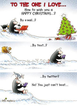 One I Love Christmas Card - Old Technology