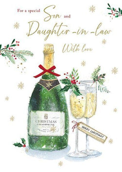 Son And Daughter In Law Christmas Card - Champagne