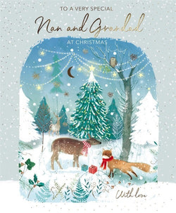 Nan And Grandad Christmas Card - Woodland