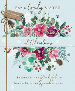 Sister Christmas Card - YIG Floral Strip