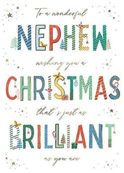 Nephew Christmas Card - Brilliant Christmas