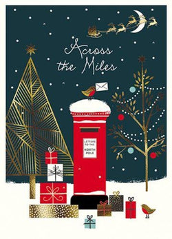 Across The Miles Christmas Card - Post Box