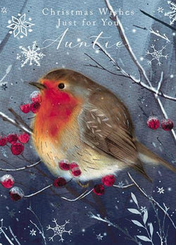 Auntie Christmas Card - Just For you & Berries
