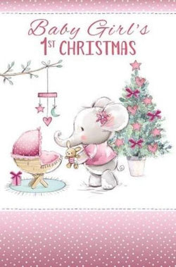 Baby Christmas Card - Girls