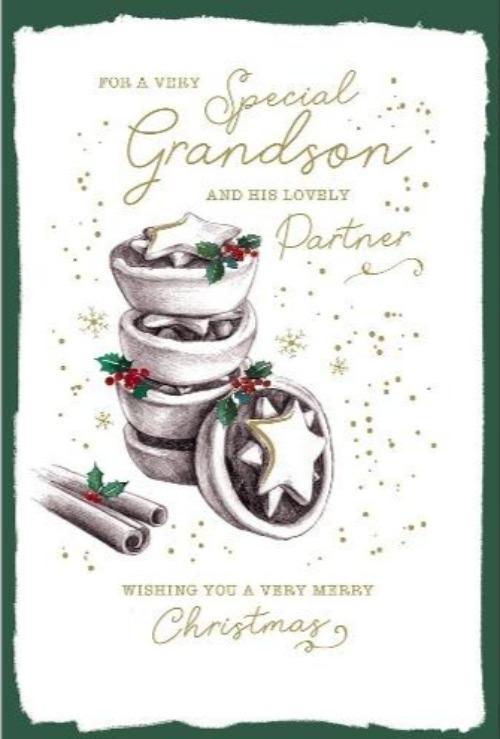 Grandson And Partner Christmas Card