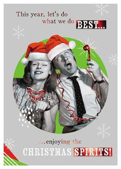 Humour Christmas Card - Christmas Spirits