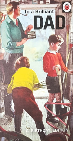 Birthday Card - Dad / A Man Smoking A Cigar & Two Boys