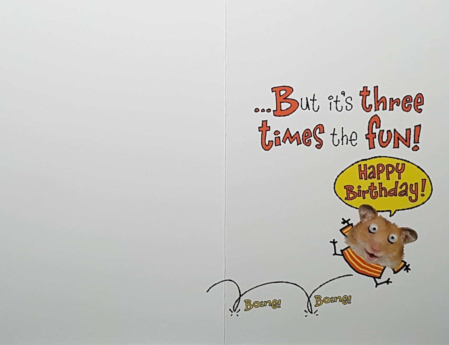 Age 60 Birthday Card - Three Mice Having Fun & A '60' Birthday Cake