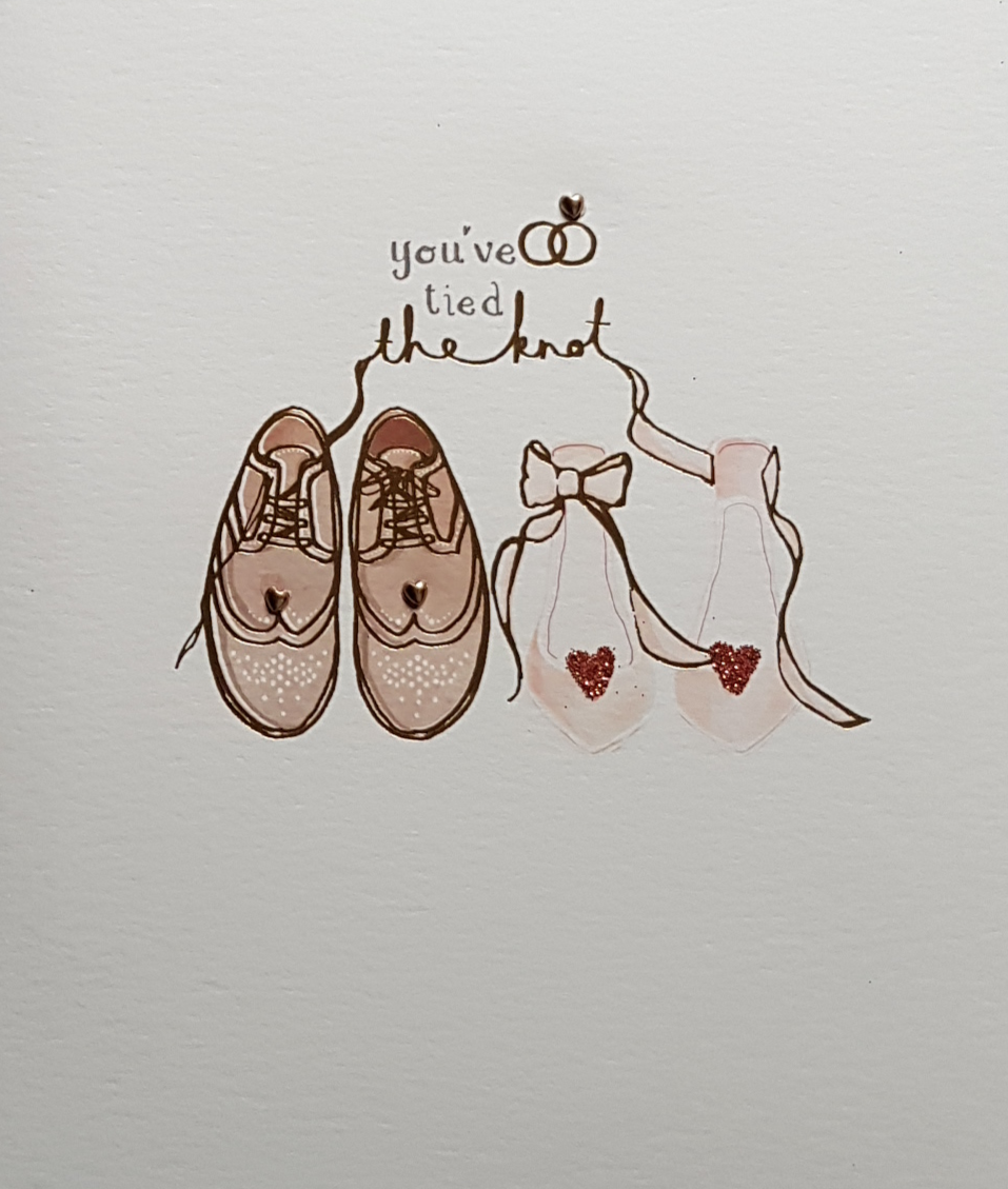 Wedding Card - You've Tied The Knot & Two Pairs Of Shoes