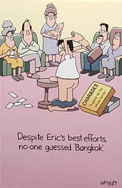 Birthday Card - Humour / Adults Paying A Game