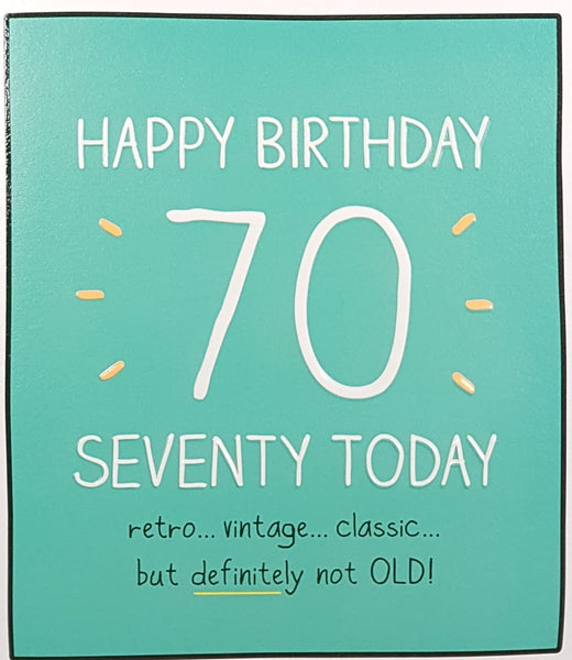 Age 70 Birthday Card - Humour / Retro... Vintage... Classic... - Card ...