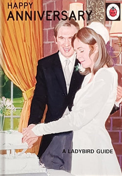 Anniversary Card - Humour / Couple Cutting Wedding Cake