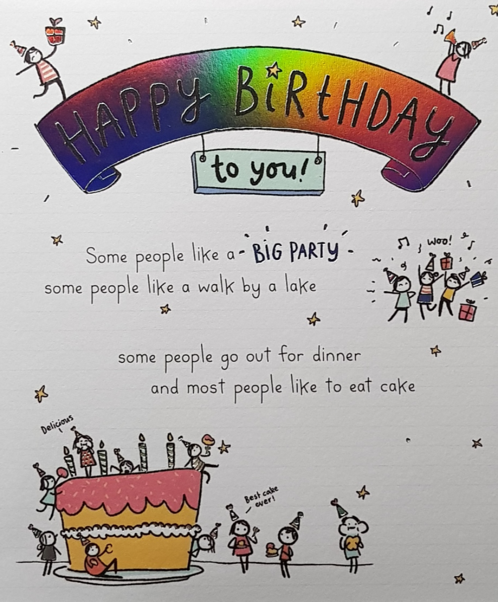 Birthday Card - General / Big Cartoon Birthday Celebration