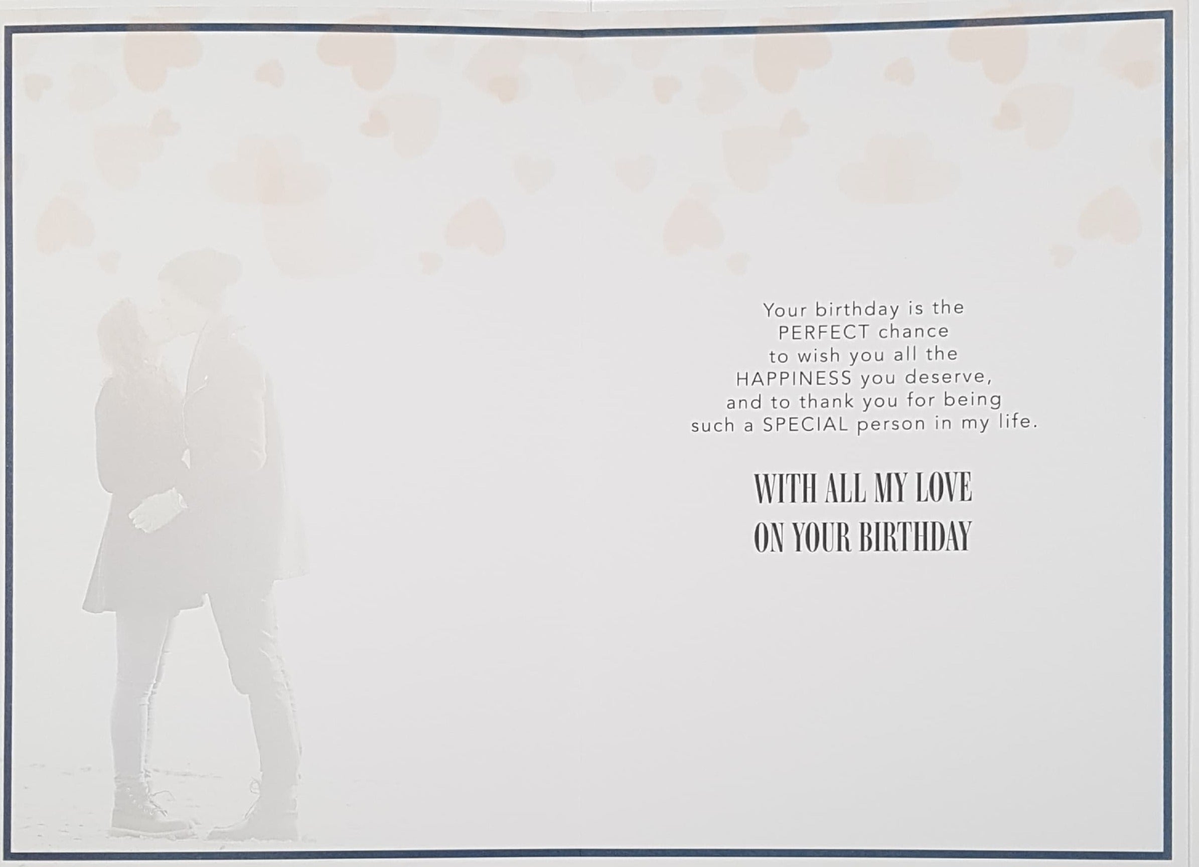 Birthday Card - Boyfriend / A Big Gold Heart & A Lovely Couple