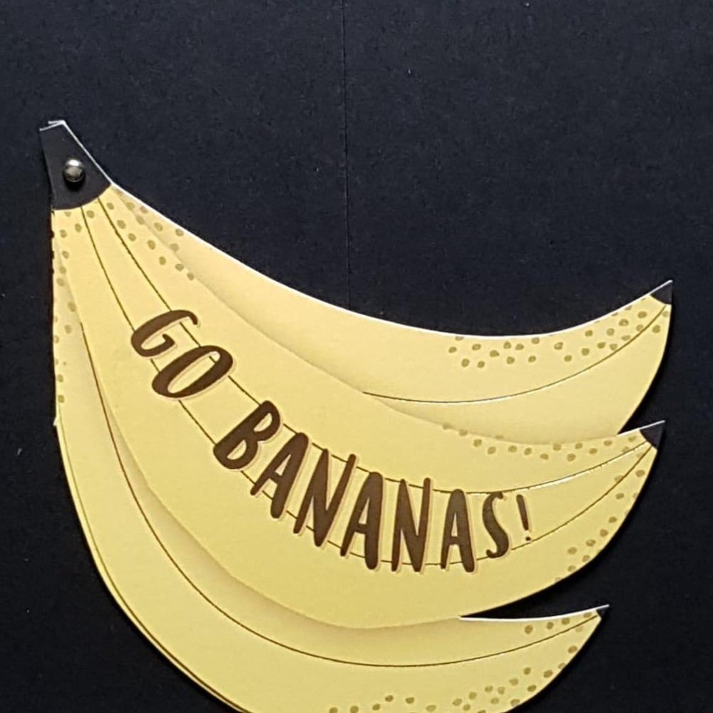 Blank Card - Bunch Of Bananas 'Go Bananas!'