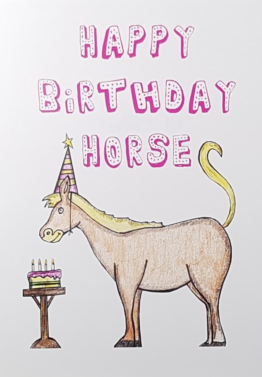 Dublin Card Company - A Horse With A Party Hat ( Birthday )