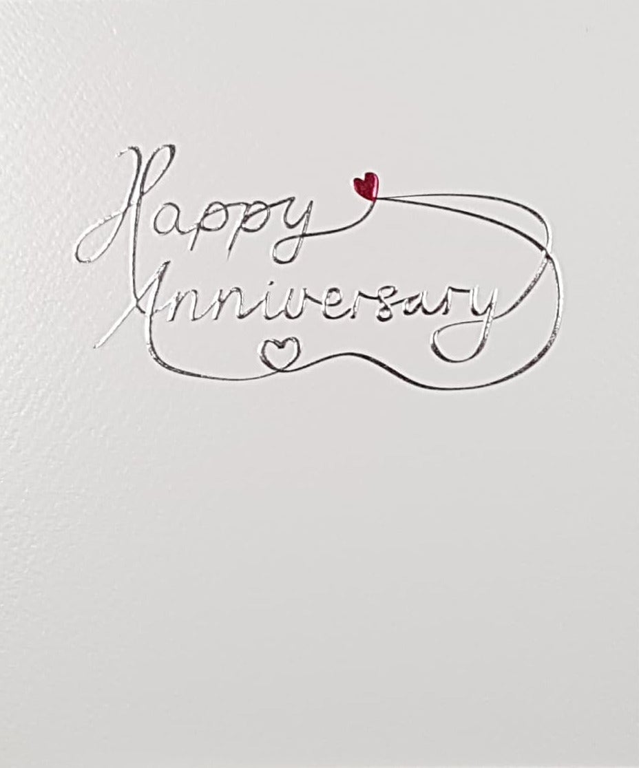Anniversary Card - General / A Silver Font & A Little Red Heart