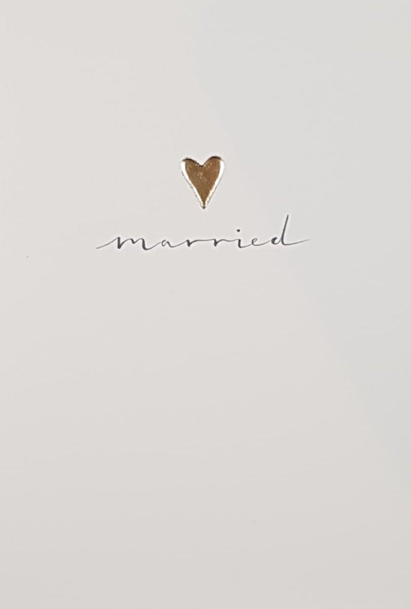 Wedding Card - General / A Gold Shiny Heart