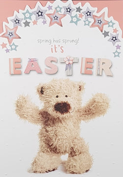 Easter Card - Fluffy Teddy Bear With Arms Open