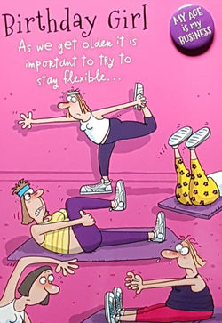 Birthday Card - My Age Is My Business (Badge)