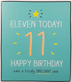 Age 11 Birthday Card - 'Have A Totally Brilliant One!'