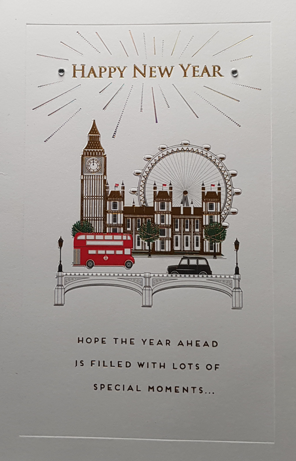 New Year Card - Big Ben & Gold London Buildings