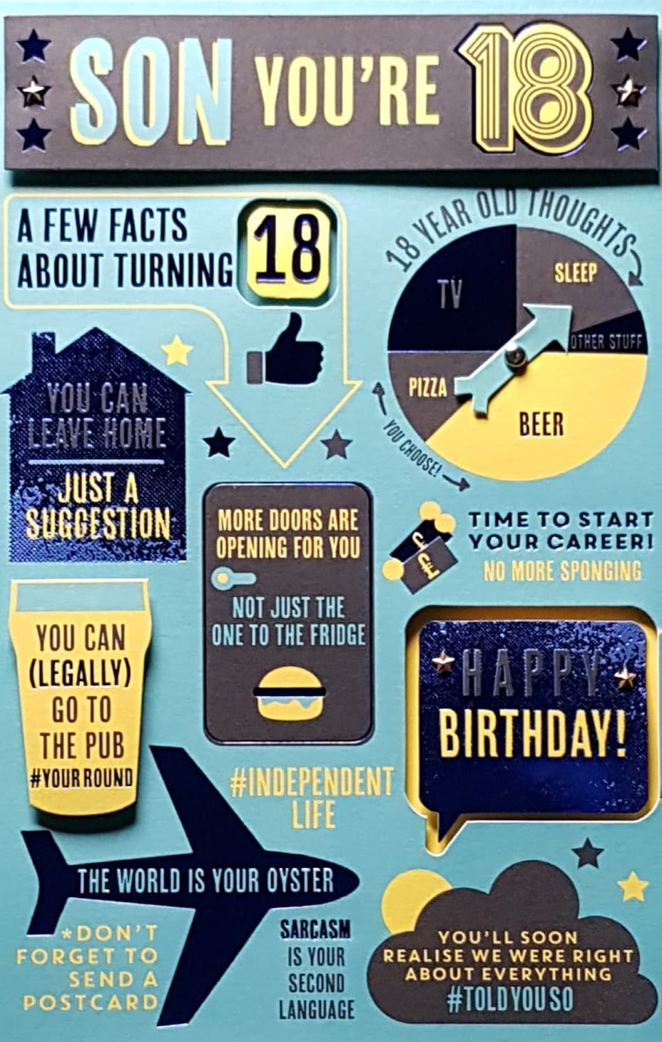 Age 18 Birthday Card - Facts About Turning 18