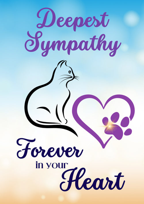 Pet Cat Sympathy Card Personalisation