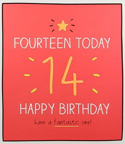 Age 14 Birthday Card - Have A Fantastic One!