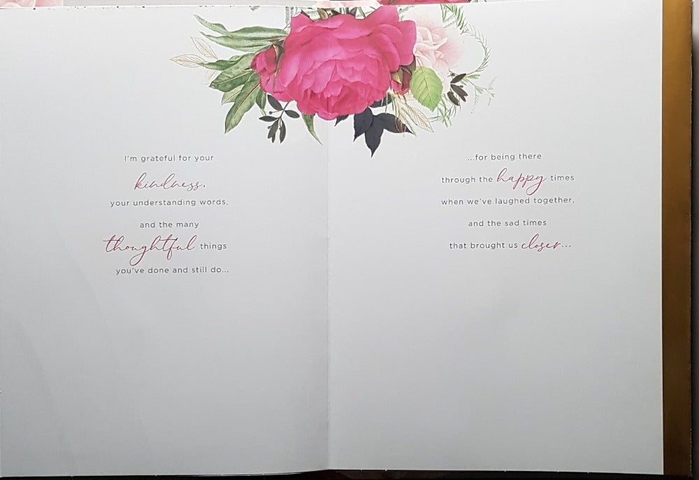 Birthday Card - Mum / A Beautiful Bouquet On A Grey Background