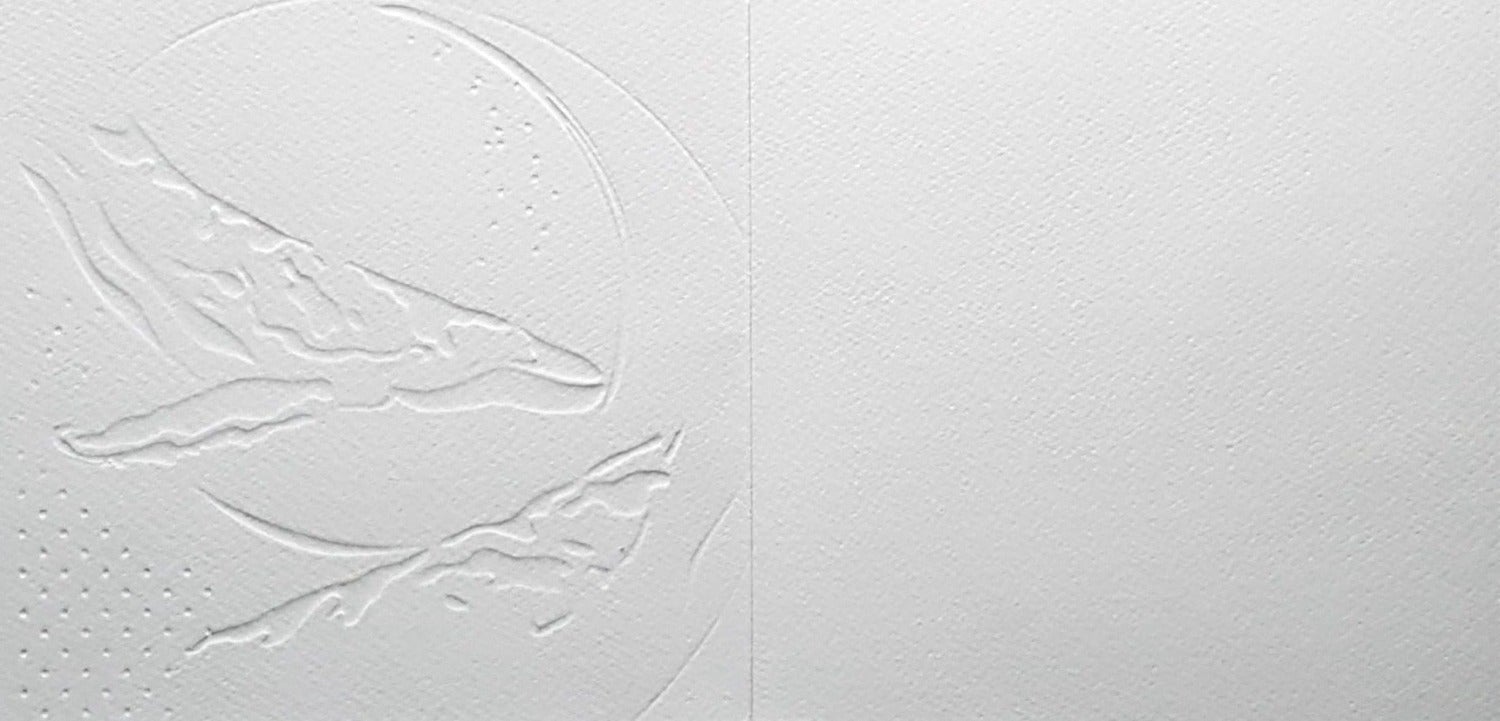 Blank Card - Two Humpback Whales & Artistic Design