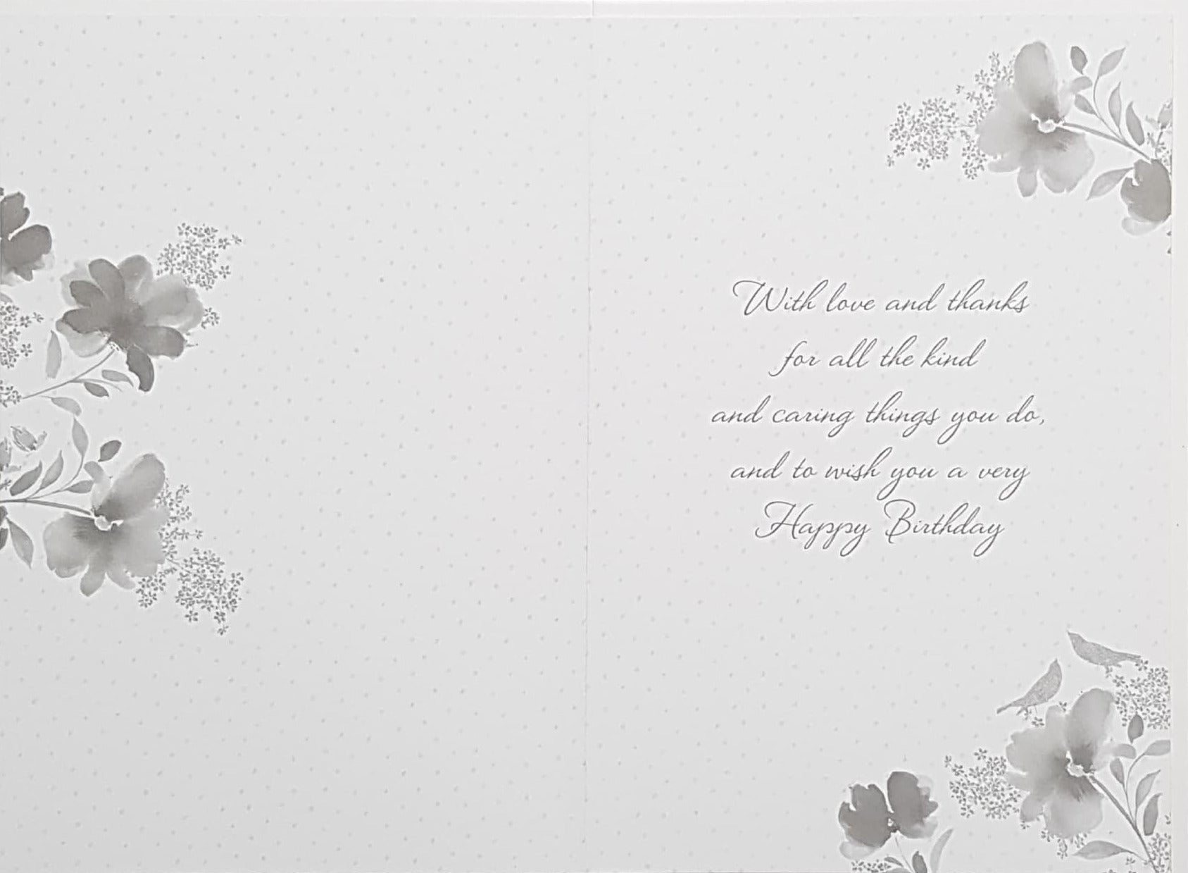 Birthday Card - Special Friend / Pink Flowers With Grean Leaves