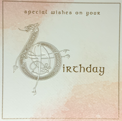 Birthday Card - Celtic Ornament & Celtic Font