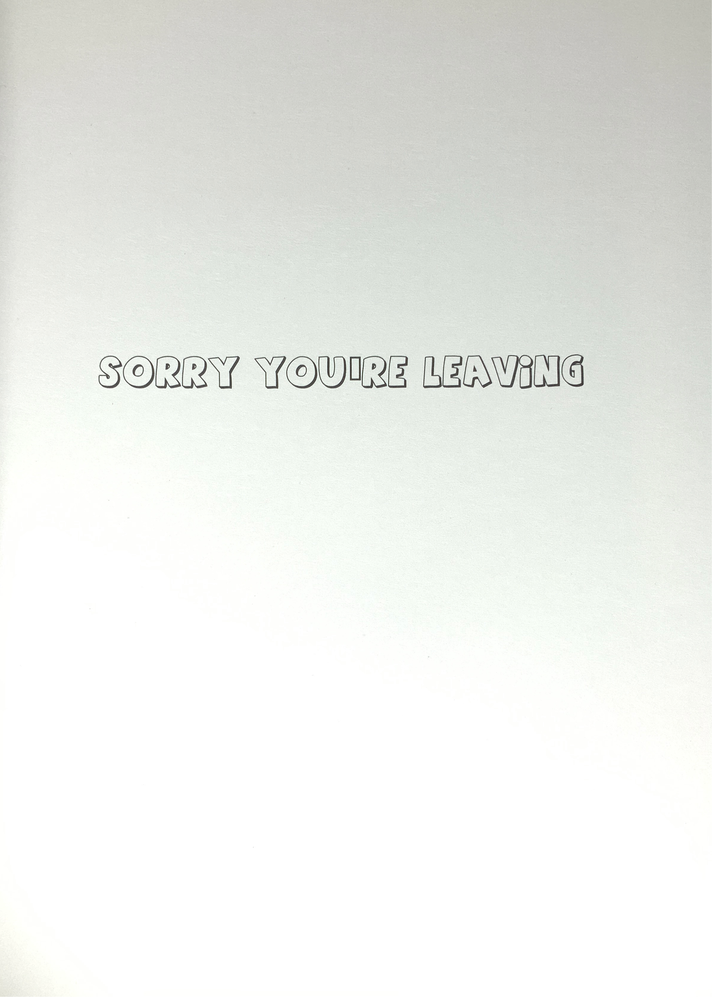 Sorry You’re Leaving Card - A Crazy Dog On The Road ( Large - A4 Size )