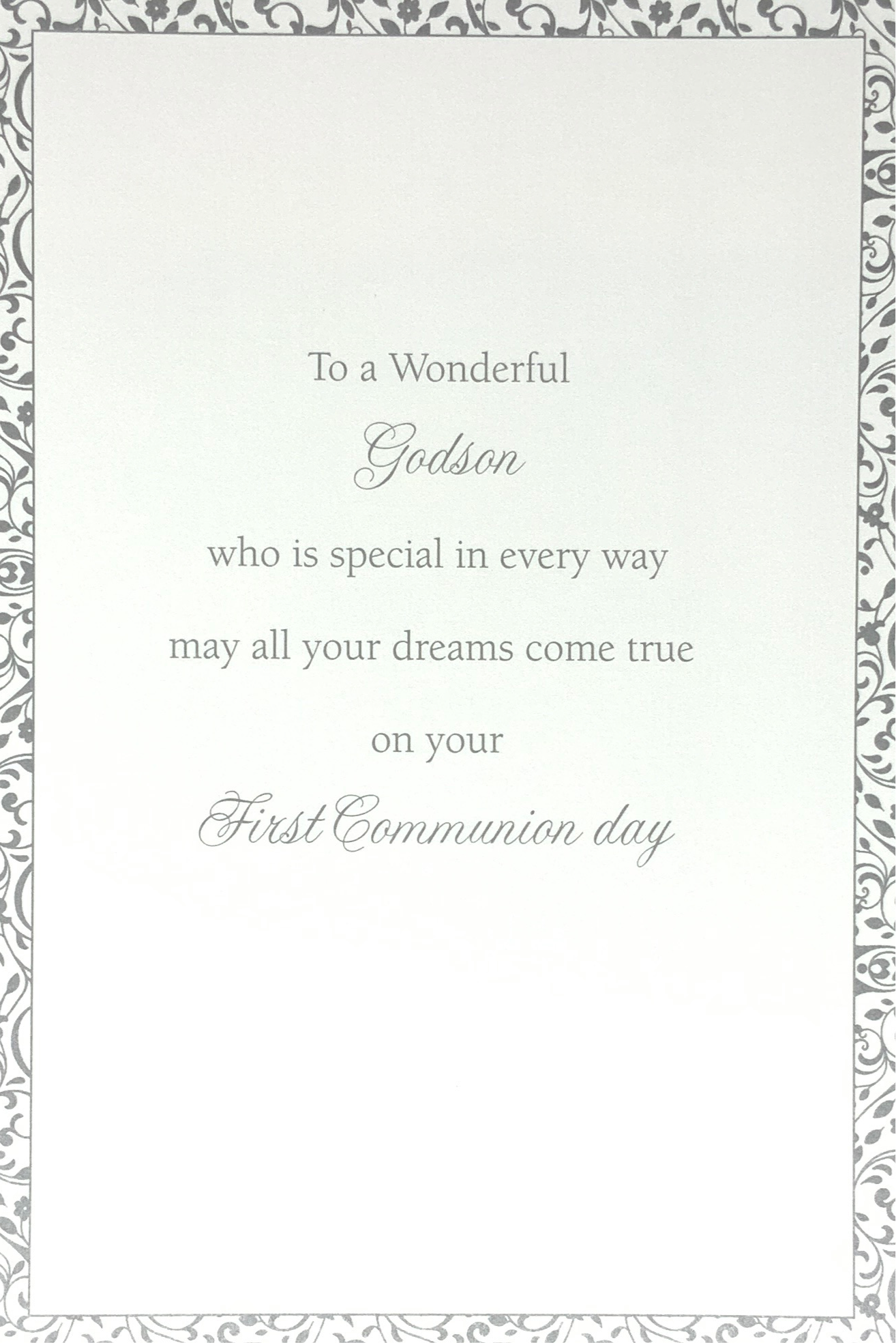 Communion Card - To A Special Godson