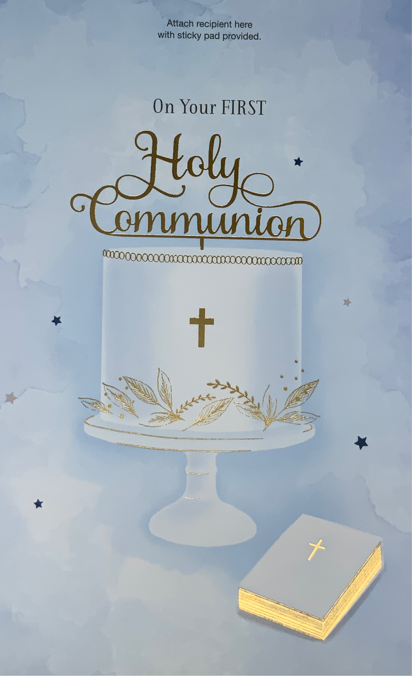 Communion Card - Communion Cake & Bible (Boy)