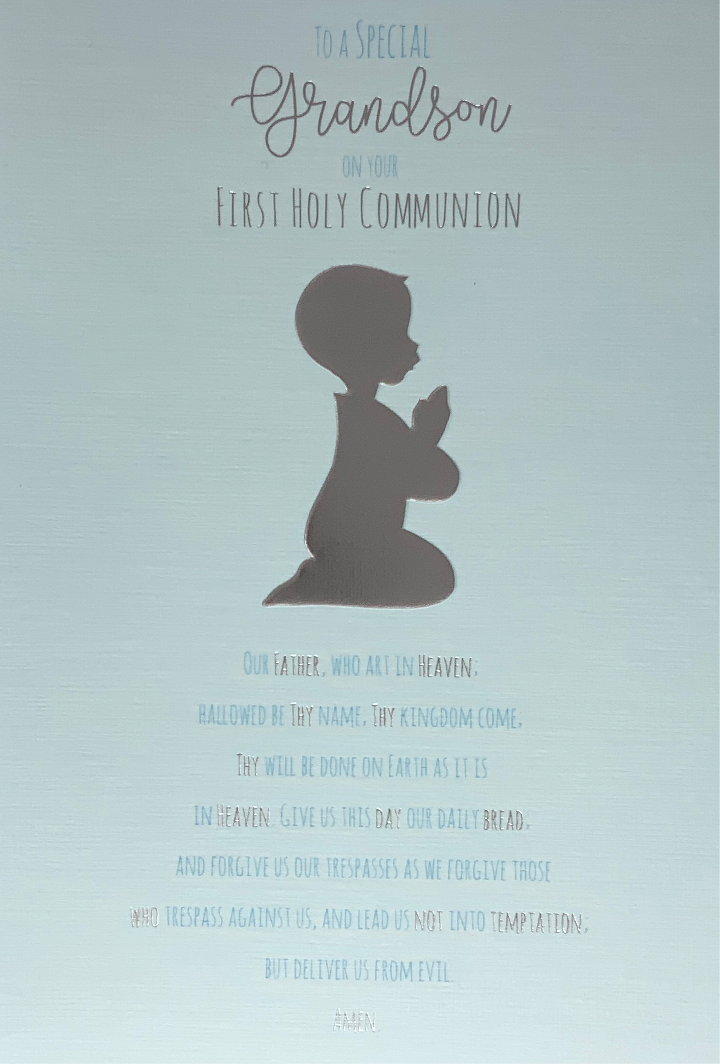 Communion Card - To A Special Grandson