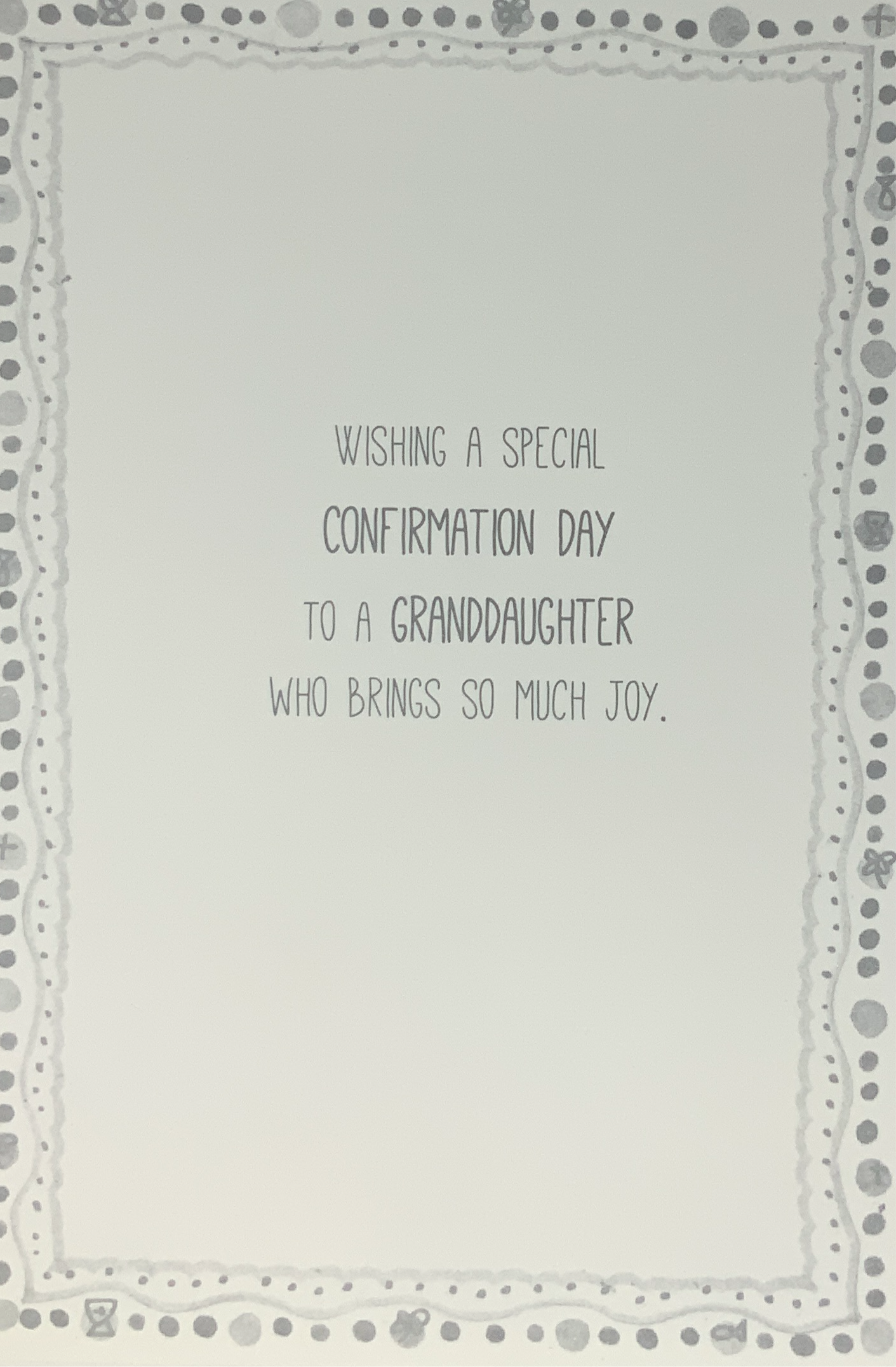 Confirmation Card - To A Special Granddaughter