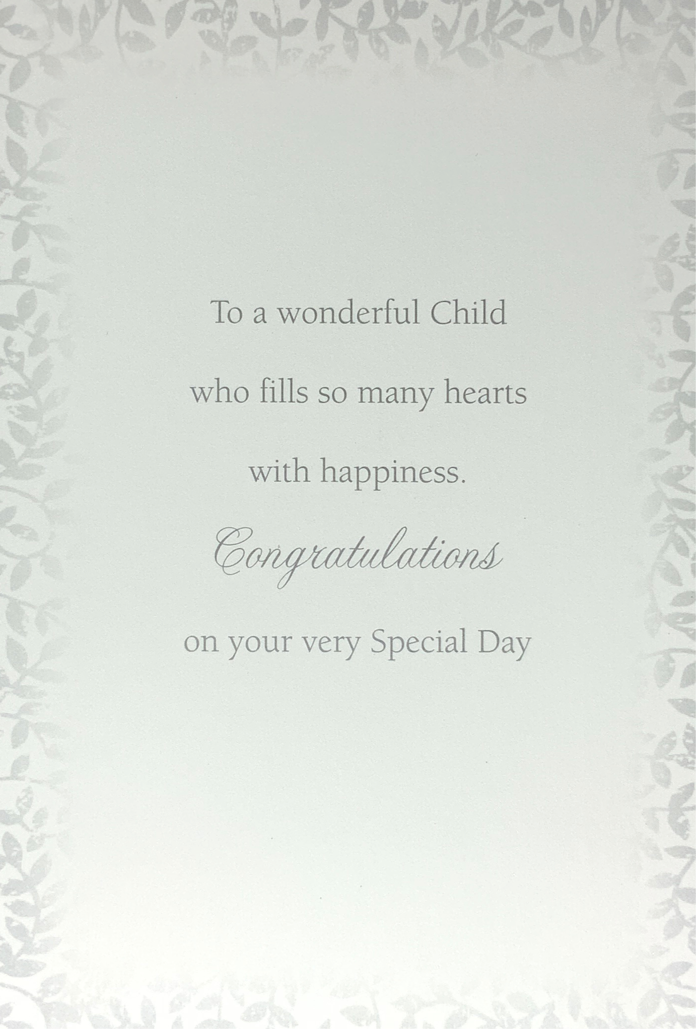 Communion Card - Nephew / Congratulations On Your Very Special Day