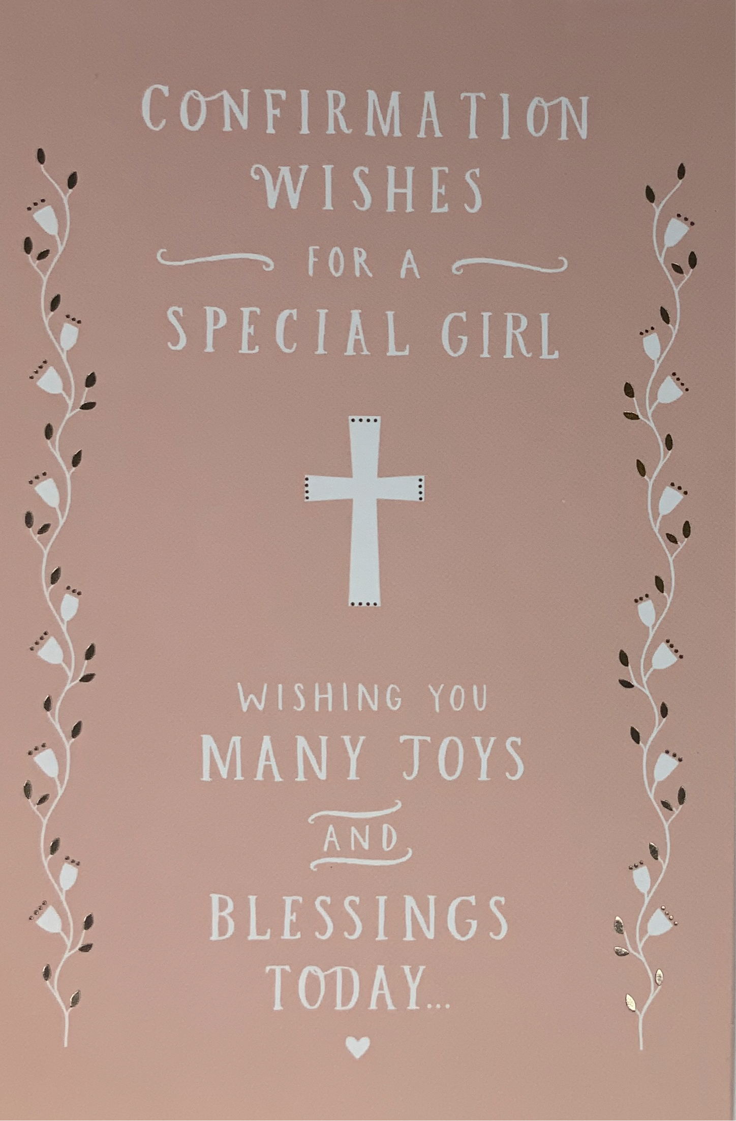 Confirmation Card - Wishing You Many Joys (Girl)