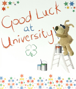 First Day Of School Card - A Cute Dog As An Artist