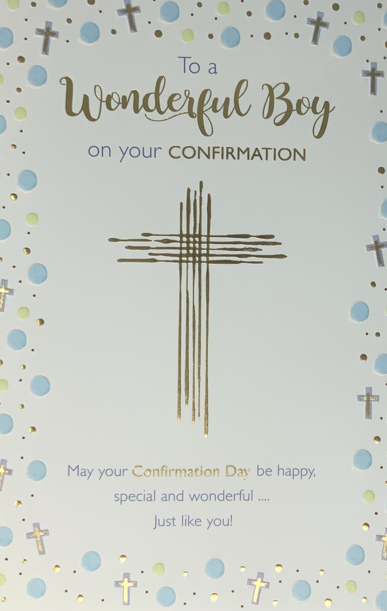 Confirmation Card - A Gold Cross